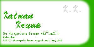 kalman krump business card